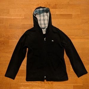 Burberry Vintage Check Detail Hooded Sweater Sz S